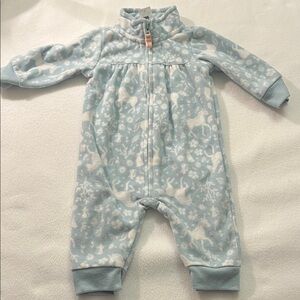 Carter's Blue and White Patterned Footie